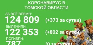 В Томской области коронавирус обнаружен ещё у 373 человек