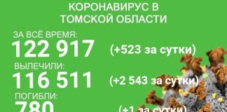 В Томской области от COVID-19 излечились 2543 пациента, один умер