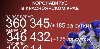185 человек заразились ковидом в Красноярском крае. Ещё 12 скончались