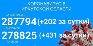 COVID-19 в Прибайкалье: 202 заболело, 431 выздоровел, 8 умерло
