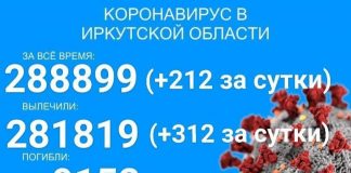 COVID-19 в Прибайкалье: 212 заболело, 312 выздоровело, 8 умерло