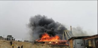 На турбазе «Порт Ольхон» в Хужире произошёл пожар