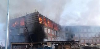 В городе Зима горела строящаяся школа