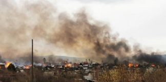В дачном посёлке в Братском районе сгорело 35 домов, погибла пенсионерка