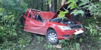 На Кузовлевском тракте в Томске 9 июля автомобиль врезался в дерево