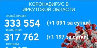 В Иркутской области от ковида умер один больной, излечились 1197