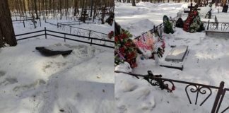 Неизвестные повредили десятки надгробий на кладбище в Лесосибирске