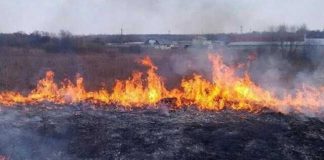 В Херсонской области пылает село