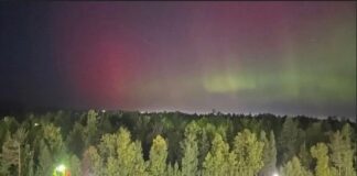 Северное сияние наблюдали в Усть-Илимске