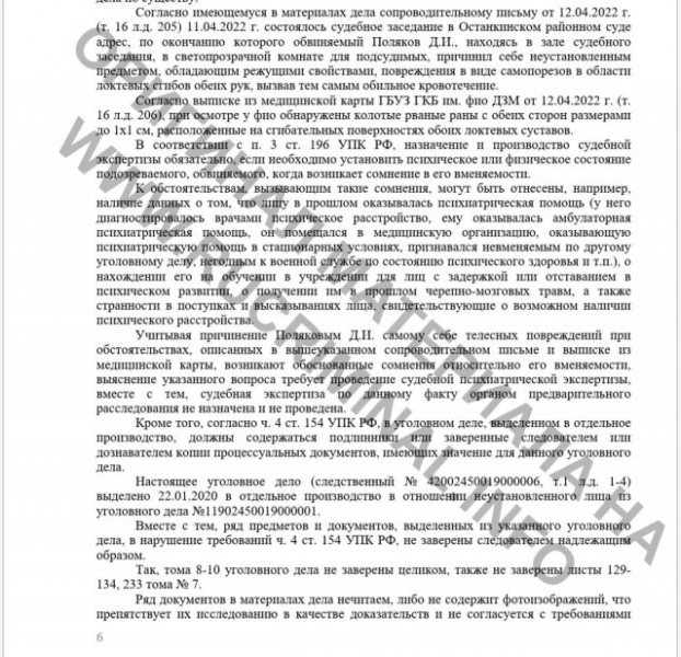 &laquo;Не менее двух выстрелов в область туловища и нижних конечностей&raquo;