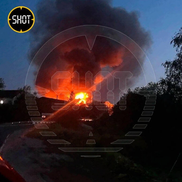 Большой пожар в подмосковном Волоколамске