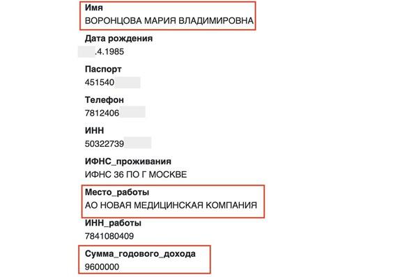 Чем владеет Мария Воронцова (Путина).