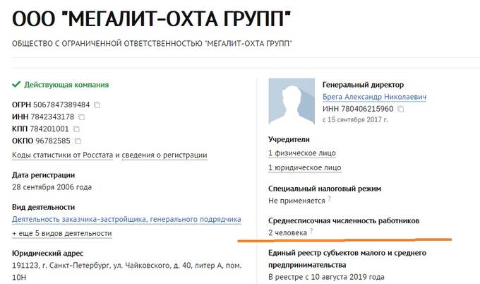 Питерская строительная компания &laquo;Мегалит&raquo; близка к банкротству