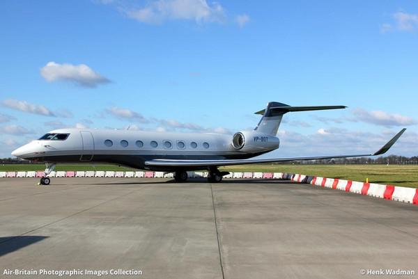 Бизнес-джет Gulfstream G650ER Виктора Рашникова.