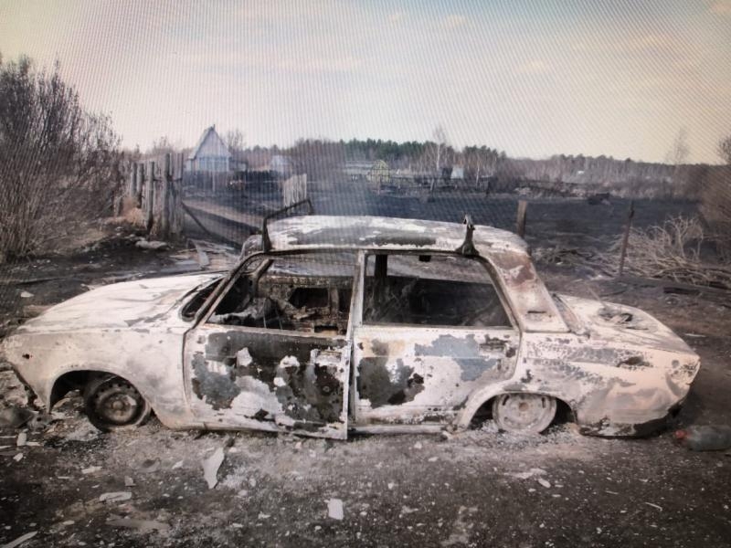 Автомобиль сгорел в Зиме из-за окурка