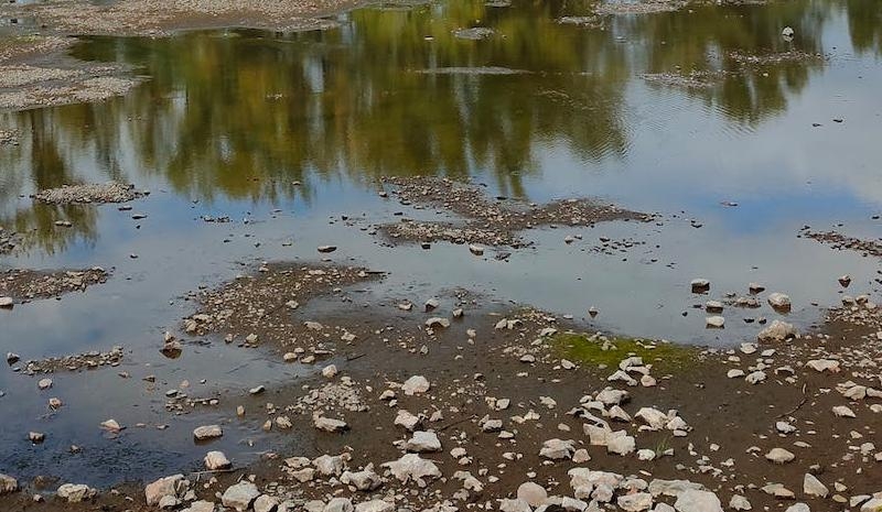 В Енисее снова упал уровень воды