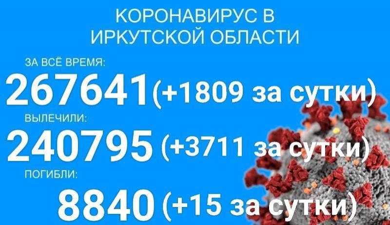 В Прибайкалье за сутки от COVID-19 умерло 15 человек