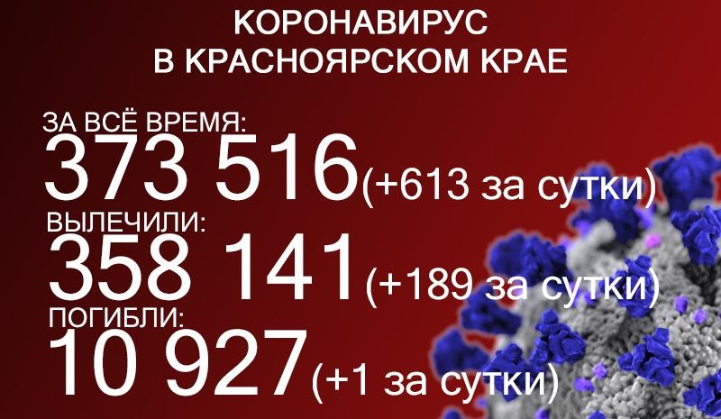 В&nbsp;Красноярском крае уже более 600 заболевшим ковидом в&nbsp;день 